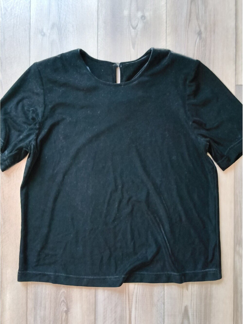 Vintage 80's City Girl Nancy Bolen Black Velvet Whimsigoth Retro Top L